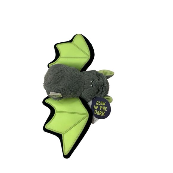 Slumber Kins Glow in the Dark Bat Gray Green 14x7" NEW Plush Collection - Picture 1 of 5